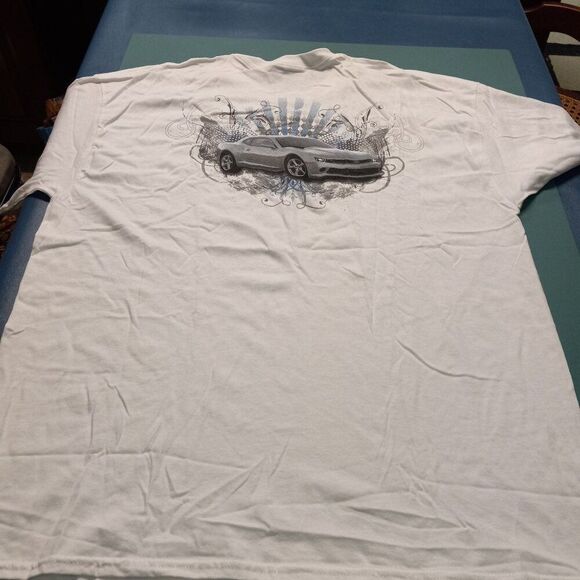Chevrolet White T-shirt Mens XL Cotton Short Sleeve Car Graphic Grandpacore - Picture 6 of 6